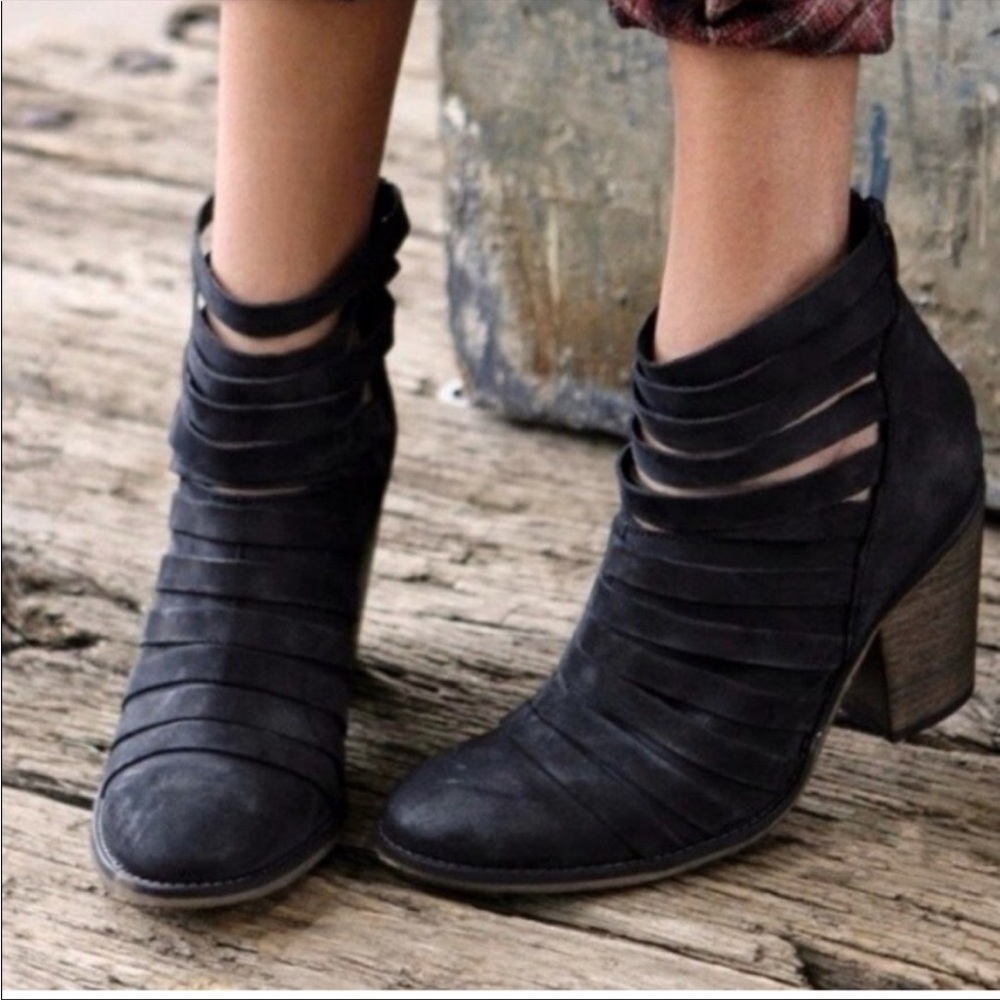 Free People Charcoal Booties